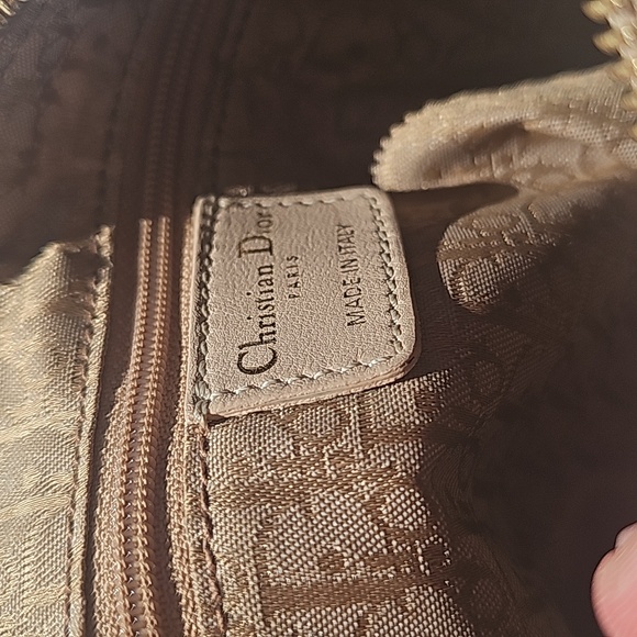 Dior Authentic Beige/Brown Leopard Printed Fabric and Leather Buckle Handle Hobo - Picture 13 of 15